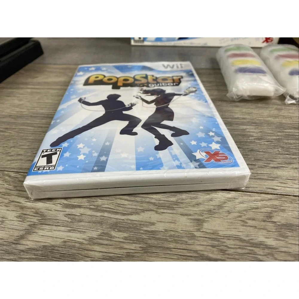 PopStar Guitar /w AirGs Nintendo Wii 2008 New Open Box